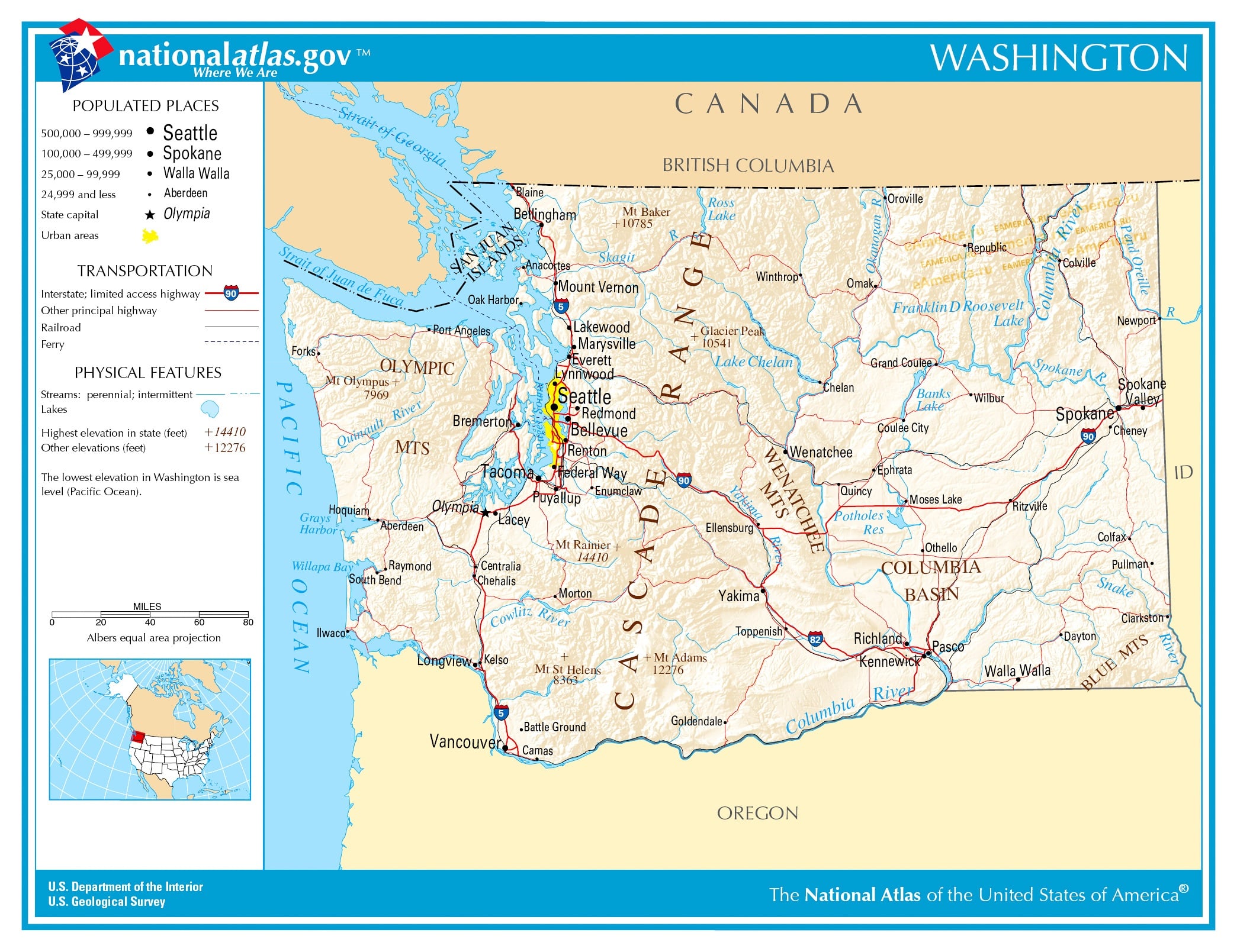 Telephone codes of Washington State USA